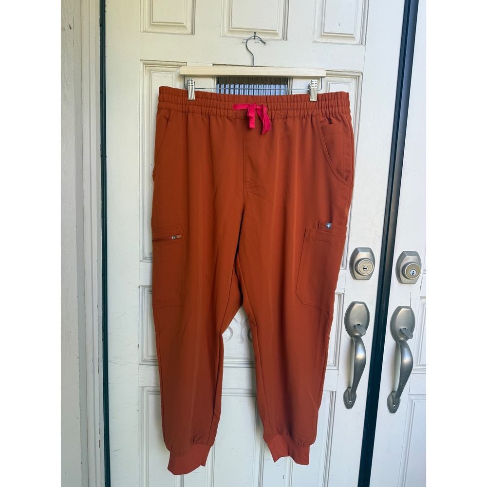 FIGS Women Relaxed Uman Jogger Scrub Pants Chai Orange Size XXL Petite